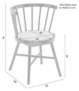 Dřevěná židle Z Masivu A Ratanu