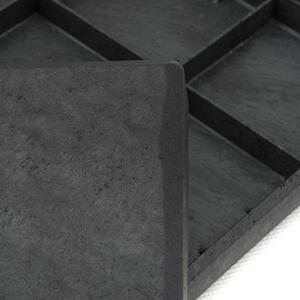 Multyhome Gumový zahradní nášlapný kámen, čtverec - barva černá