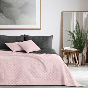 DecoKing Přehoz na postel Axel růžová/ocelová, 170 x 210 cm, 170 x 210 cm