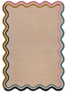 Flair Rugs, Kusový koberec Wool Scallop Leo Border Multi, 120x170, vícebarevná, ložnice