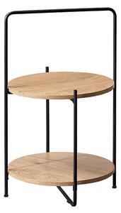 Příruční stolek, dub / černá, EMRIO