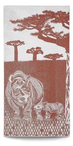Plážová osuška Veba ZARA Africké léto nosorožec hnědobílá Velikost: 75x150 cm