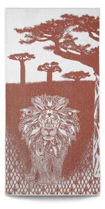 Plážová osuška Veba ZARA Africké léto lev hnědobílá Velikost: 75x150 cm