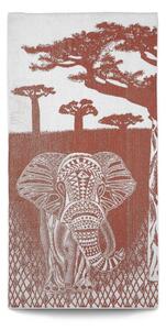 Plážová osuška Veba ZARA Africké léto slon hnědobílá Velikost: 75x150 cm