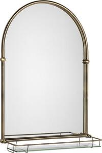 Sapho TIGA zrcadlo 48x67cm, skleněná polička, bronz HZ206