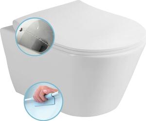 Sapho AVVA závěsná WC mísa Rimless s bidet. sprškou, 35, 5x53 cm, bílá 100312