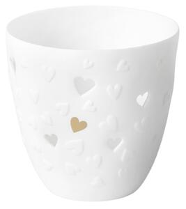 Porcelánový svícen Wedding Hearts