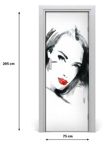 Samolepící fototapeta na dveře Žena portrét 75x205 cm