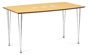 Jídelní stůl WD-5909 NAT 135x80 cm, dýha natural/chrom