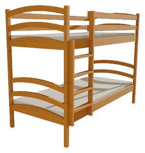 Vomaks unit, s.r.o. Patrová postel PP 016 Povrchová úprava: surové dřevo, Prostor mezi lůžky: 80 cm, Rozměr: 80 x 180 cm