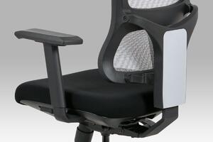 Kancelářská židle v bílé a černé barvě s područkami KA-M04 WT