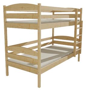 Vomaks unit, s.r.o. Patrová postel PP 018 Povrchová úprava: surové dřevo, Prostor mezi lůžky: 80 cm, Rozměr: 80 x 180 cm