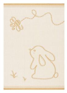 Žluto-béžový antialergenní dětský koberec 230x160 cm Rabbit and Bee - Yellow Tipi