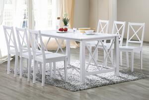 Dřevěná jídelní židle v bílé barvě STILO