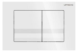 UPTrend Ovládací tlačítko pro WC podomítkové moduly YOSEMITE SHINY WHITE UP001, bílá lesk