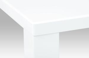 Jídelní stůl 160x90x76 cm, vysoký lesk bílý AT-3008 WT