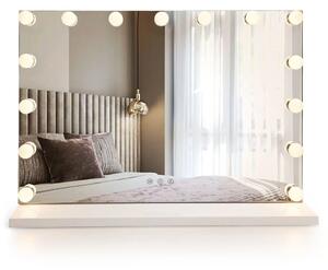 Rea Kosmetické zrcadlo 80x60 cm s regulovatelným LED osvětlením HOM-12013 bílé