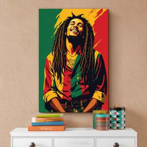 DUBLEZ | Barevný reggae obraz - Bob Marley | UV tisk, Premium