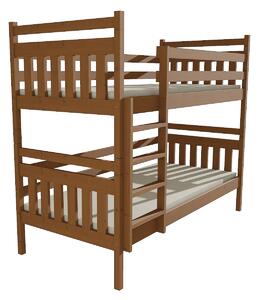 Vomaks unit, s.r.o. Patrová postel PP 023 Povrchová úprava: surové dřevo, Prostor mezi lůžky: 80 cm, Rozměr: 80 x 180 cm