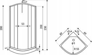 Novoterm Hydromasážní box NV-Drast 89x89