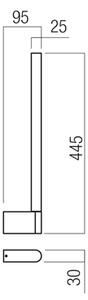 Redo 01-4239 Cityline, hnědé nástěnné svítidlo, LED 8,5W 2700K, stmívatelné, výška 44,5cm, IP54