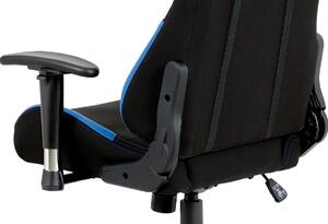 Kancelářská židle KA-F02 BLUE látka černá/modrá