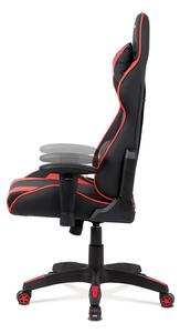 Kancelářská židle KA-F03 RED ekokůže červená a černá