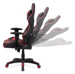 Kancelářská židle KA-F03 RED ekokůže červená a černá