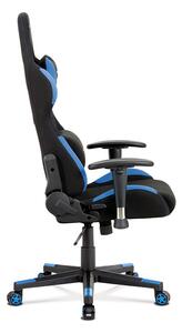 Kancelářská židle polohovací černá a modrá látka KA-F02 BLUE