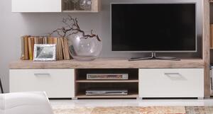 Vikio TV stolek v dekoru dub san remo v kombinaci s krémovou barvou F1050
