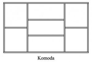 Vikio Komoda v dekoru dub sonoma v kombinaci s grafitem F1083