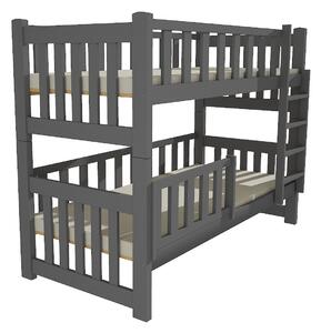 Vomaks unit, s.r.o. Patrová postel PP 026 Povrchová úprava: surové dřevo, Prostor mezi lůžky: 80 cm, Rozměr: 80 x 180 cm