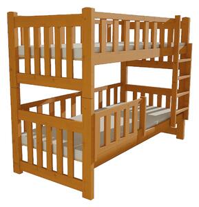 Vomaks unit, s.r.o. Patrová postel PP 026 Povrchová úprava: surové dřevo, Prostor mezi lůžky: 80 cm, Rozměr: 80 x 180 cm