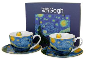 Porcelánový šálek s podšálkem Van Gogh Starry Night 250 ml sada 2ks
