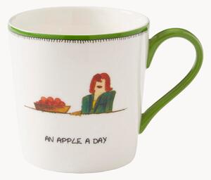 Hrnek z kostního porcelánu Fine Bone China Doodles Apple a Day