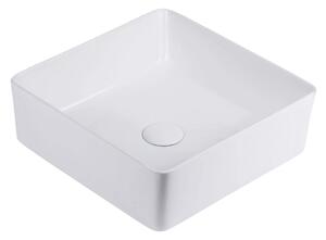 UPTrend Čtvercové keramické umyvadlo na desku ROMA SQUARE TR41314, bílá lesk
