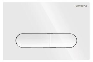 UPTrend Ovládací tlačítko pro WC podomítkové moduly YOSEMITE SHINY WHITE UP004, bílá lesk