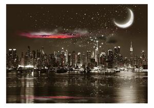 Fototapeta - Hvězdná noc nad NY + zdarma lepidlo - 200x140