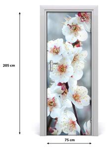 Samolepící fototapeta na dveře Květiny višně 75x205 cm
