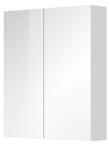 Mereo Koupelnová galerka 60 cm nebo 80 cm, zrcadlová skříňka, 2x dveře, bílá Aira, Mailo, Opto, Bino, koupelnová galerka 60 cm, zrcadlová skříňka, bí…