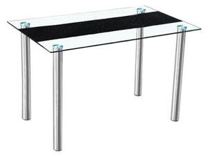 Jídelní stůl ve stylovém skleněném designu černá ESTER