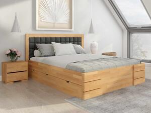 Buková postel s úložným prostorem - Gotland Drawers Čalounění postele: 2315, Odstín moření: Buk přírodní, Rozměr: 120x200