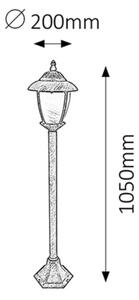 Rabalux 8480 - Venkovní lampa MADRID 1xE27/60W/230V