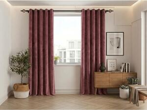 Zatemňovací závěs ELVIO VELVET 140x250 cm, starorůžový Zavěšení: Kovové kroužky