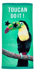 Zelená bavlněná plážová osuška 76x160 cm Toucan Do It – Catherine Lansfield