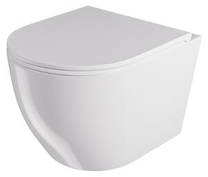 UPTrend Závěsný WC komplet bez příruby MILAGRO VORTEX TR2210R včetně Soft-Close sedátka, bílá lesk