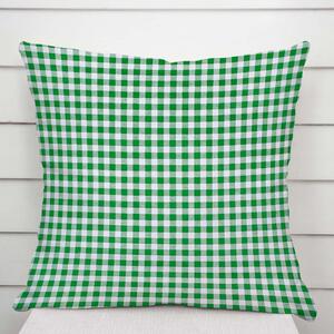 Biante Bavlněný povlak na polštář Sandra SA-058 Zeleno-bílé kostičky 30 x 50 cm