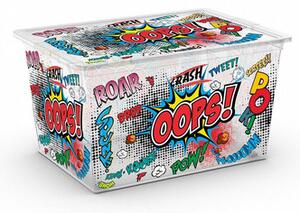 KIS úložný C Box Style Comics XL, Úložný box 50l s kolečky