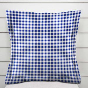 Biante Bavlněný povlak na polštář s lemem Sandra SA-057 Modro-bílé kostičky 30 x 50 cm