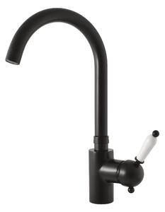 Slezák - RAV Dřezová baterie LABE - L519.x/4CMAT, Černá mat Připojovací hadičky - závit: 1/2"